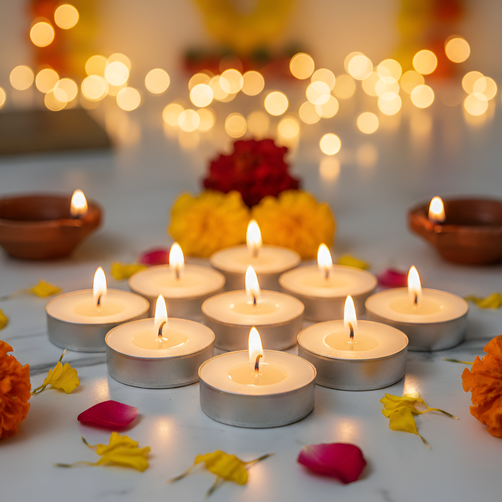 Tealight Candle – 10 pcs, Scented & Non-Scented | Wax Type - Soy Wax